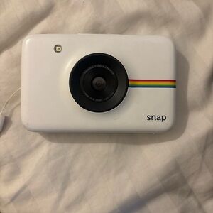 Polaroid snap White Instant Camera with Rainbow Stripe